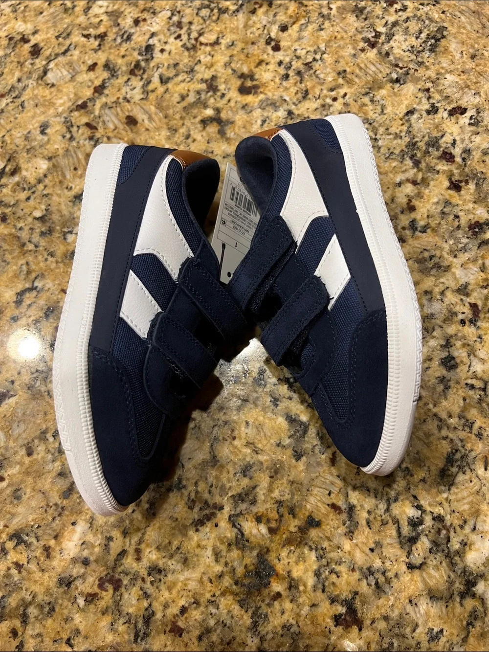 Cat & Jack Navy Velcro Kids Sneakers - Picture 6 of 9